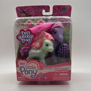 New in box Vintage My Little Pony Petal Blossom with Baby Flower Flash